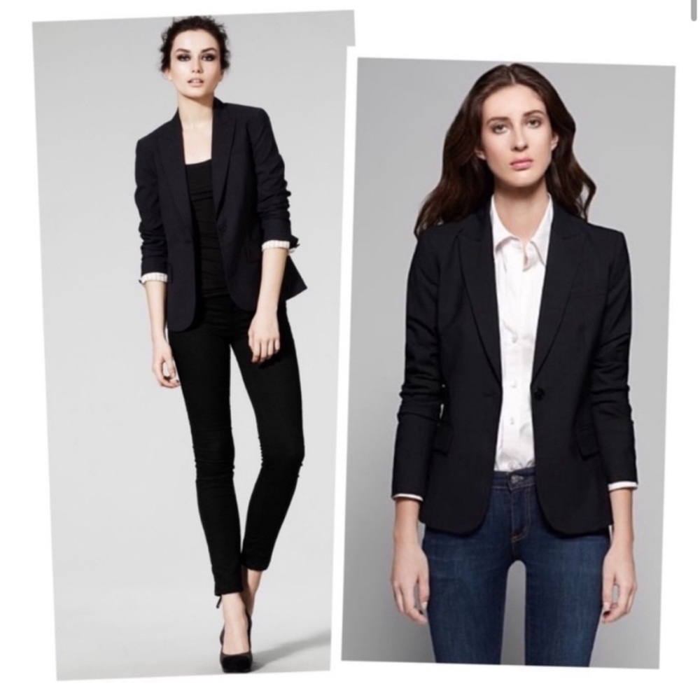 Theory Black Blazer Sz 2